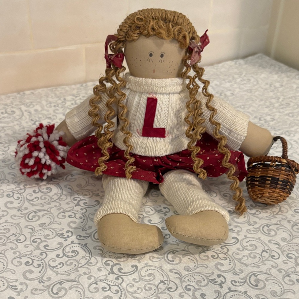 Longaberger Vintage Peggy Pom Pom Doll - Rare!